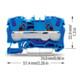 WAGO GmbH& Co. KG Connecteur de dérivation 0,5-6/10qmm bleu, 2L 2006-1204
