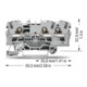 WAGO GmbH& Co. KG Connecteur de dérivation 3 conducteurs, TS 35 2004-1301