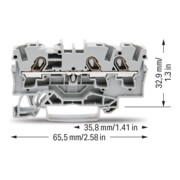 WAGO GmbH& Co. KG Connecteur de dérivation 3 conducteurs, TS 35 2004-1301-5
