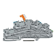 WAGO GmbH& Co. KG Connecteur de distribution 4 mm² gris NT/L/PE 2003-6641-1