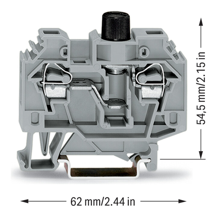 WAGO GmbH& Co. KG Connecteur de fusible 0,2-6 mm² gris 282-122