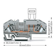 WAGO GmbH& Co. KG Connecteur de fusible 0,2-6 mm², gris 282-696-4