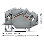 WAGO GmbH& Co. KG Connecteur de passage 0,08-2,5 mm² gris 780-601-4