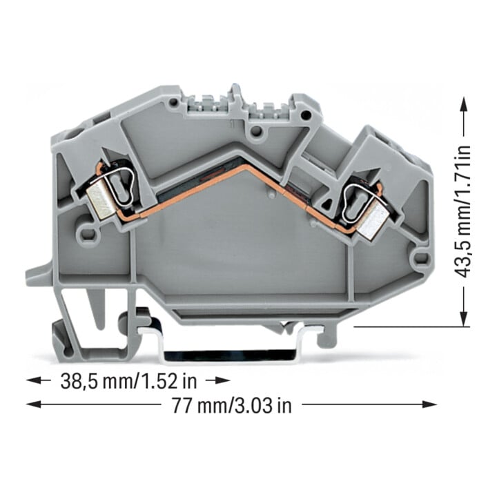 WAGO GmbH& Co. KG Connecteur de passage 0,08-2,5 mm² gris 780-601