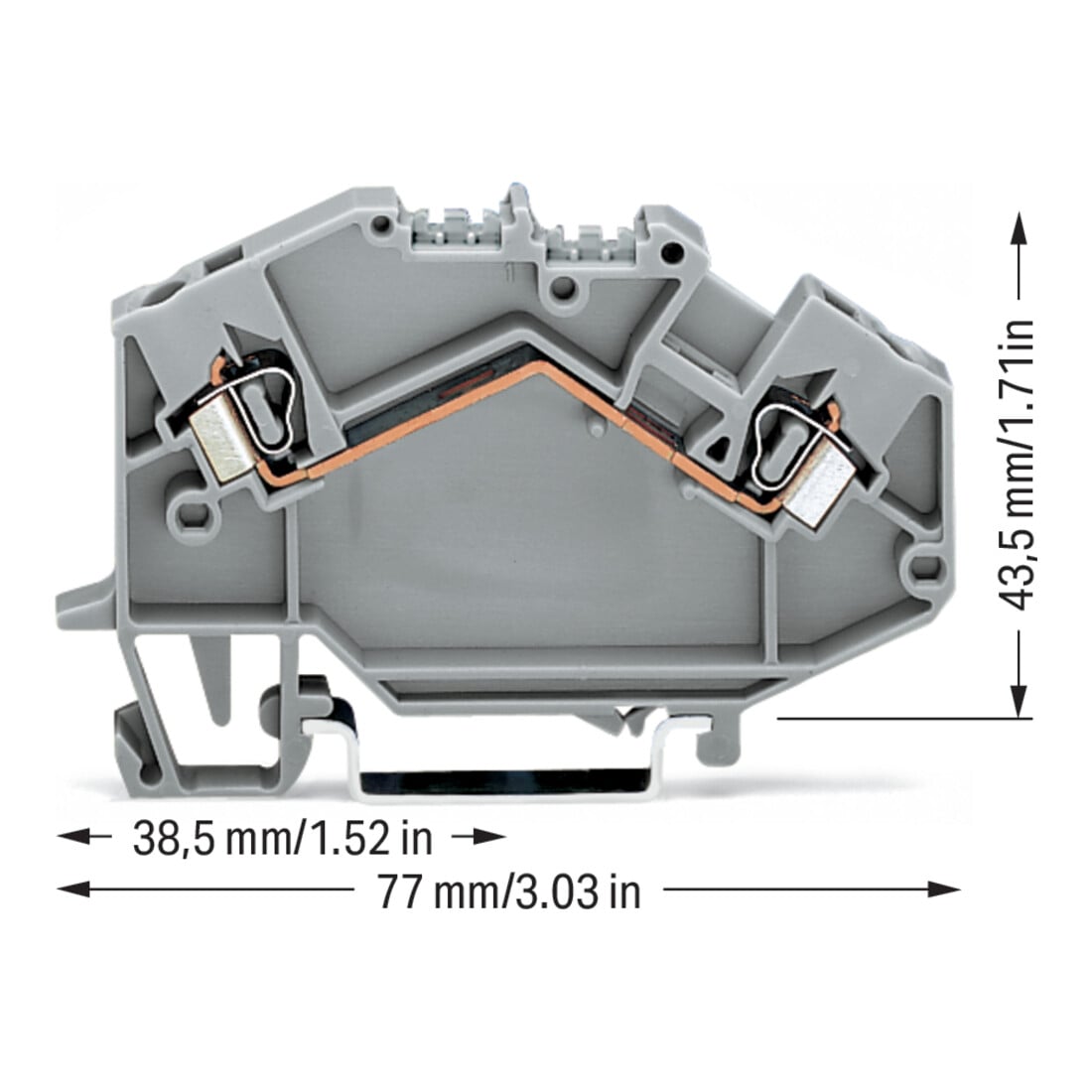 WAGO GmbH& Co. KG Connecteur de passage 0,08-2,5 mm² gris 780-601