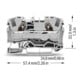 WAGO GmbH& Co. KG Connecteur de passage 0,5-6/10 mm² gris, 2L 2006-1201