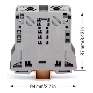 WAGO GmbH& Co. KG Connecteur de passage 10-50 mm² gris 285-150