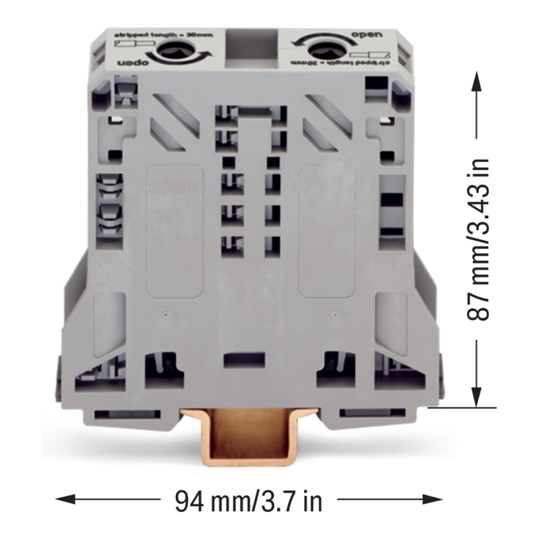 WAGO GmbH& Co. KG Connecteur de passage 10-50 mm² gris 285-150