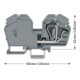WAGO GmbH& Co. KG Connecteur de passage 6-35mm² gris 285-635