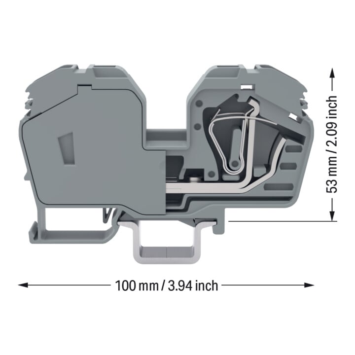 WAGO GmbH& Co. KG Connecteur de passage 6-35mm² gris 285-635