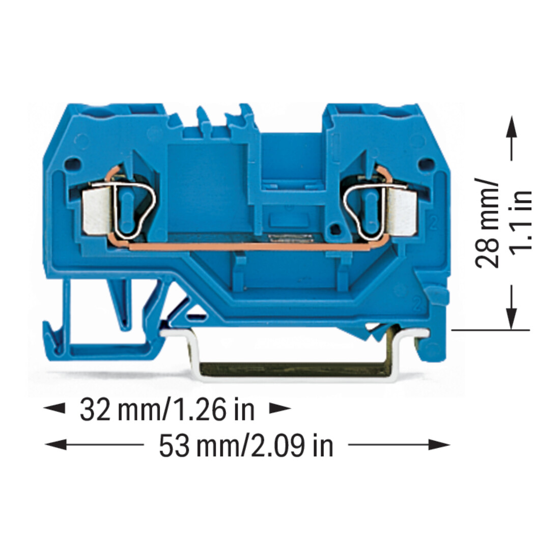 WAGO GmbH& Co. KG Connecteur de passage bleu 0,08-2,5 mm² 280-904
