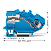 WAGO GmbH& Co. KG Connecteur de séparation 0,2-10 mm² bleu 784-613-4