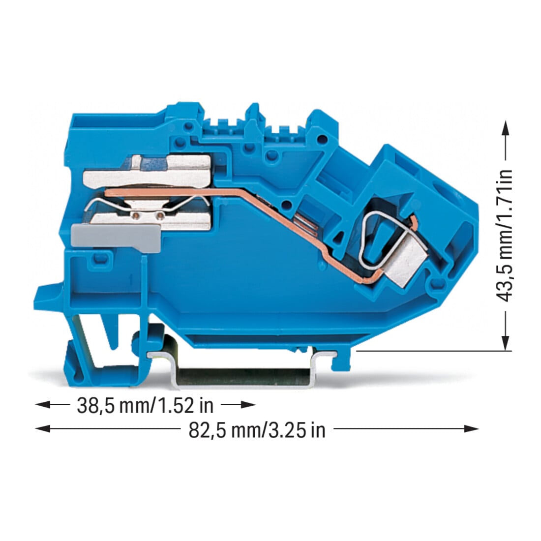 WAGO GmbH& Co. KG Connecteur de séparation 0,2-6 mm² bleu 782-613