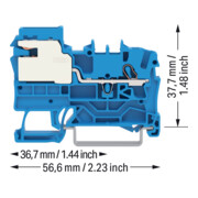 WAGO GmbH& Co. KG Connecteur de séparation 1 conducteur-N, TS 35 2002-7114-5