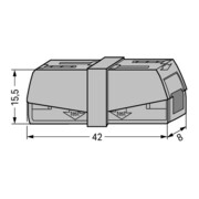 WAGO GmbH& Co. KG Connecteur de service 0,5-2,5 mm² gris 224-201-3