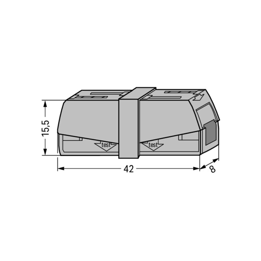 WAGO GmbH& Co. KG Connecteur de service 0,5-2,5 mm² gris 224-201