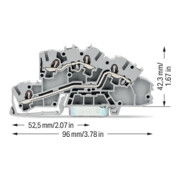 WAGO GmbH& Co. KG Connecteur d'installation 4 mm² L/I gris 2003-7642-4