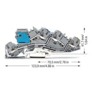 WAGO GmbH& Co. KG Connecteur d’installation NT/L/PE 4/6 mm² gris 2005-7641-5
