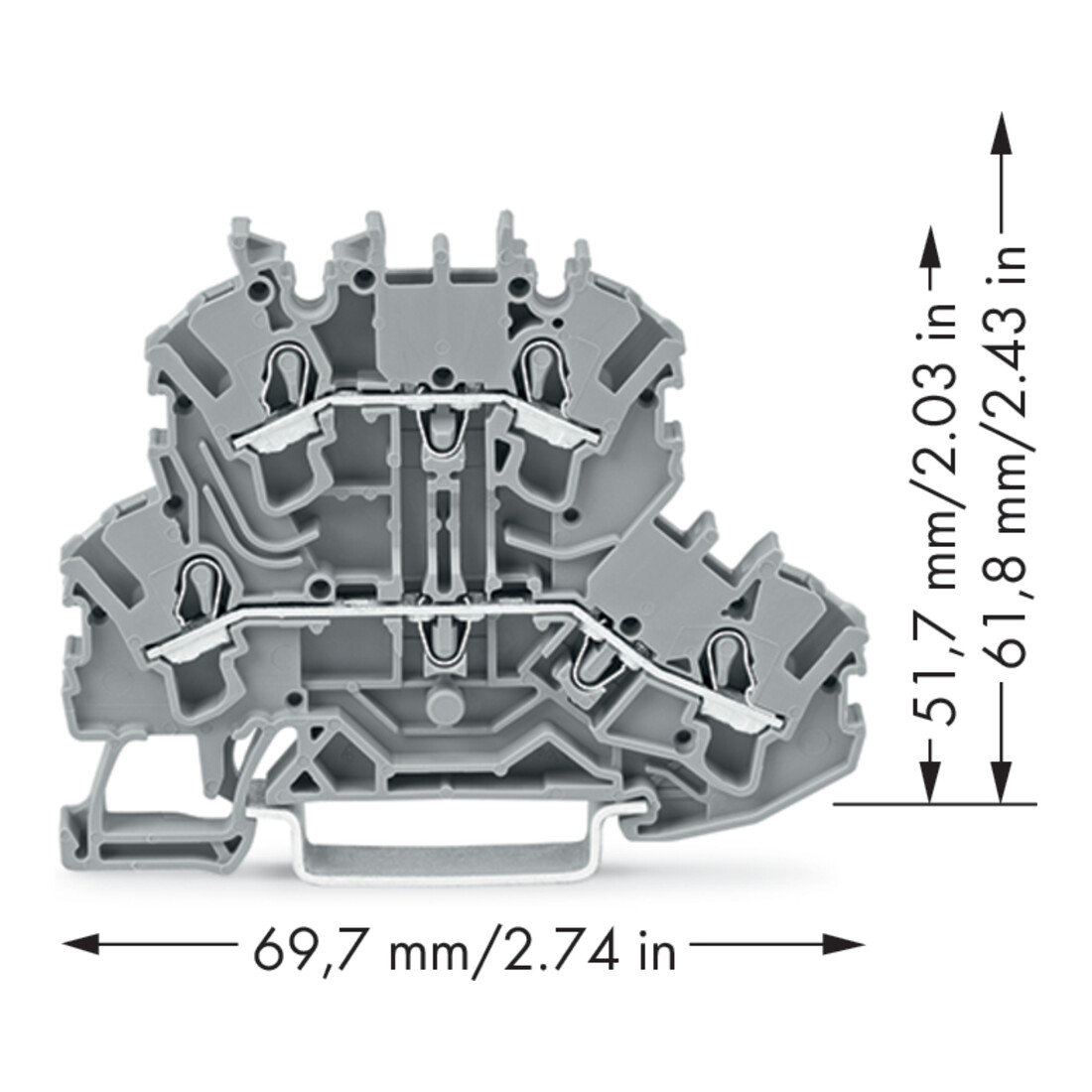 WAGO GmbH& Co. KG Connecteur double étage 2002-2201