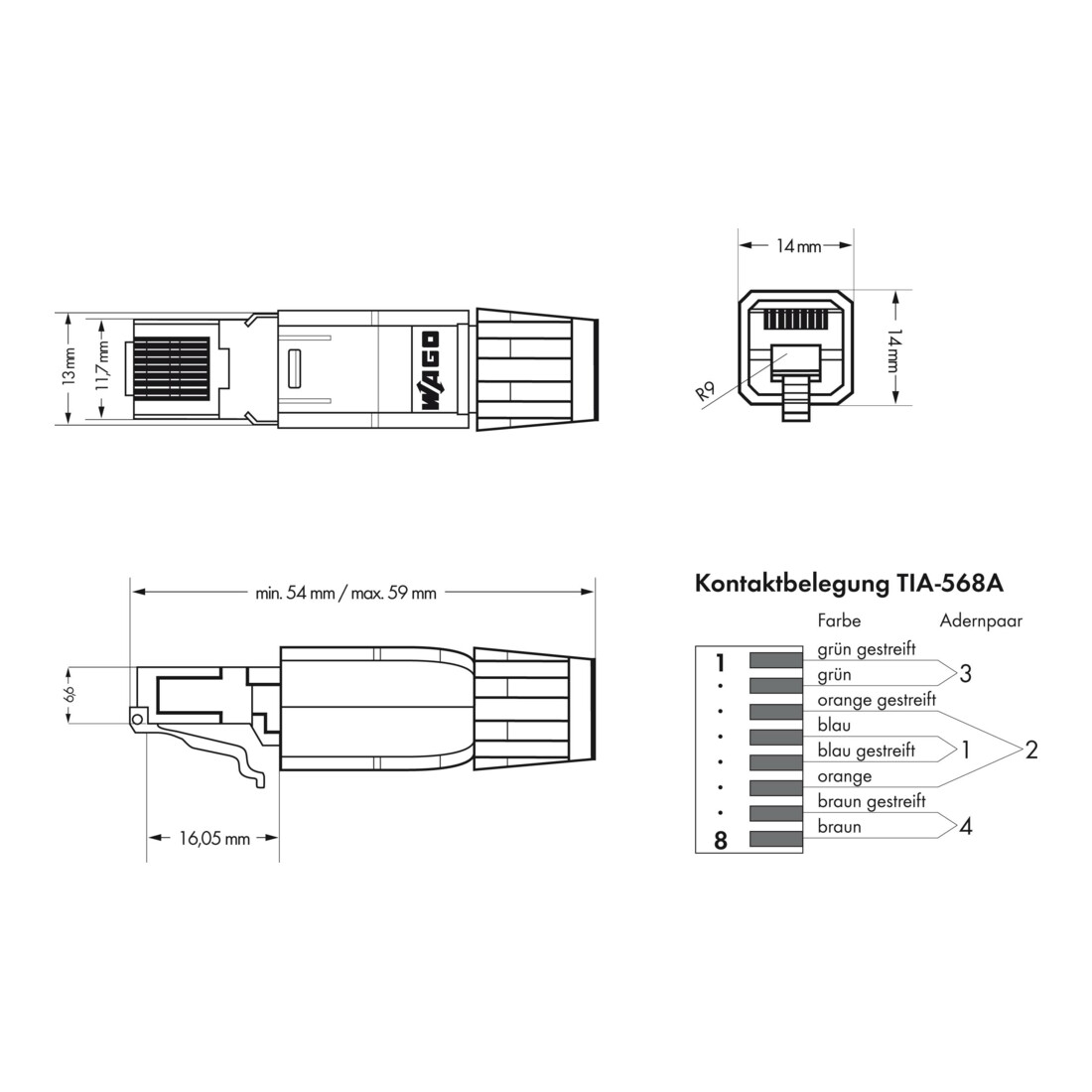 WAGO GmbH& Co. KG Connecteur Ethernet RJ45 IP20 750-975