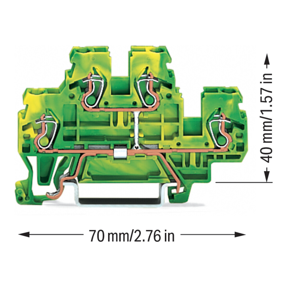 WAGO GmbH& Co. KG Doppelstockklemme 0,08-2,4qmm gr/ge 870-507