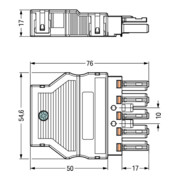 WAGO GmbH& Co. KG Douille 2x0,5-4mm² noire 770-105-3