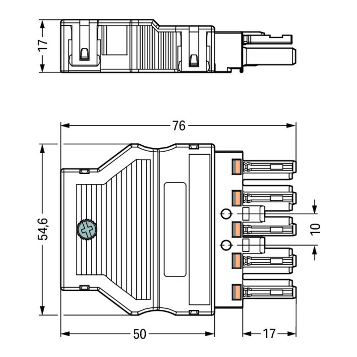 WAGO GmbH& Co. KG Douille 2x0,5-4mm² noire 770-105