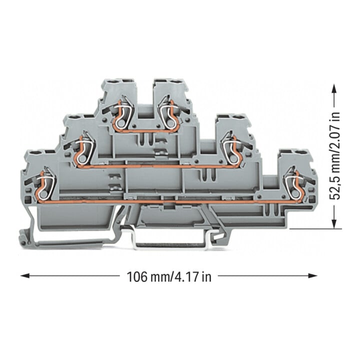 WAGO GmbH& Co. KG Dreistockklemme 0,08-2,5/4qmm L/L/L 870-551