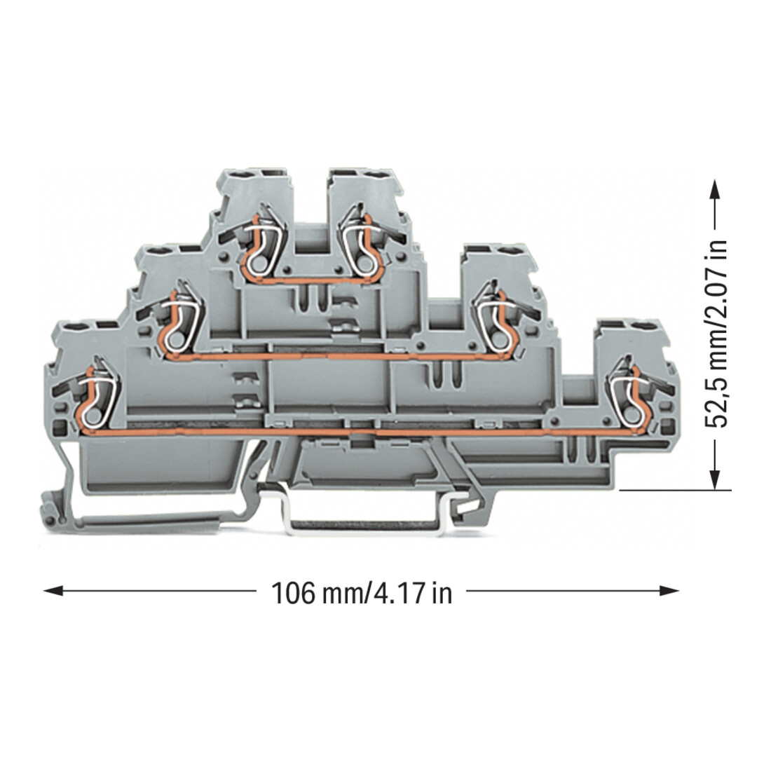 WAGO GmbH& Co. KG Dreistockklemme 0,08-2,5/4qmm L/L/L 870-551