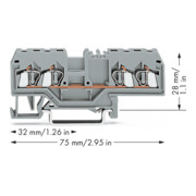 WAGO GmbH& Co. KG Durchgangsklemme 0,08-2,5mmq grau 280-633-3