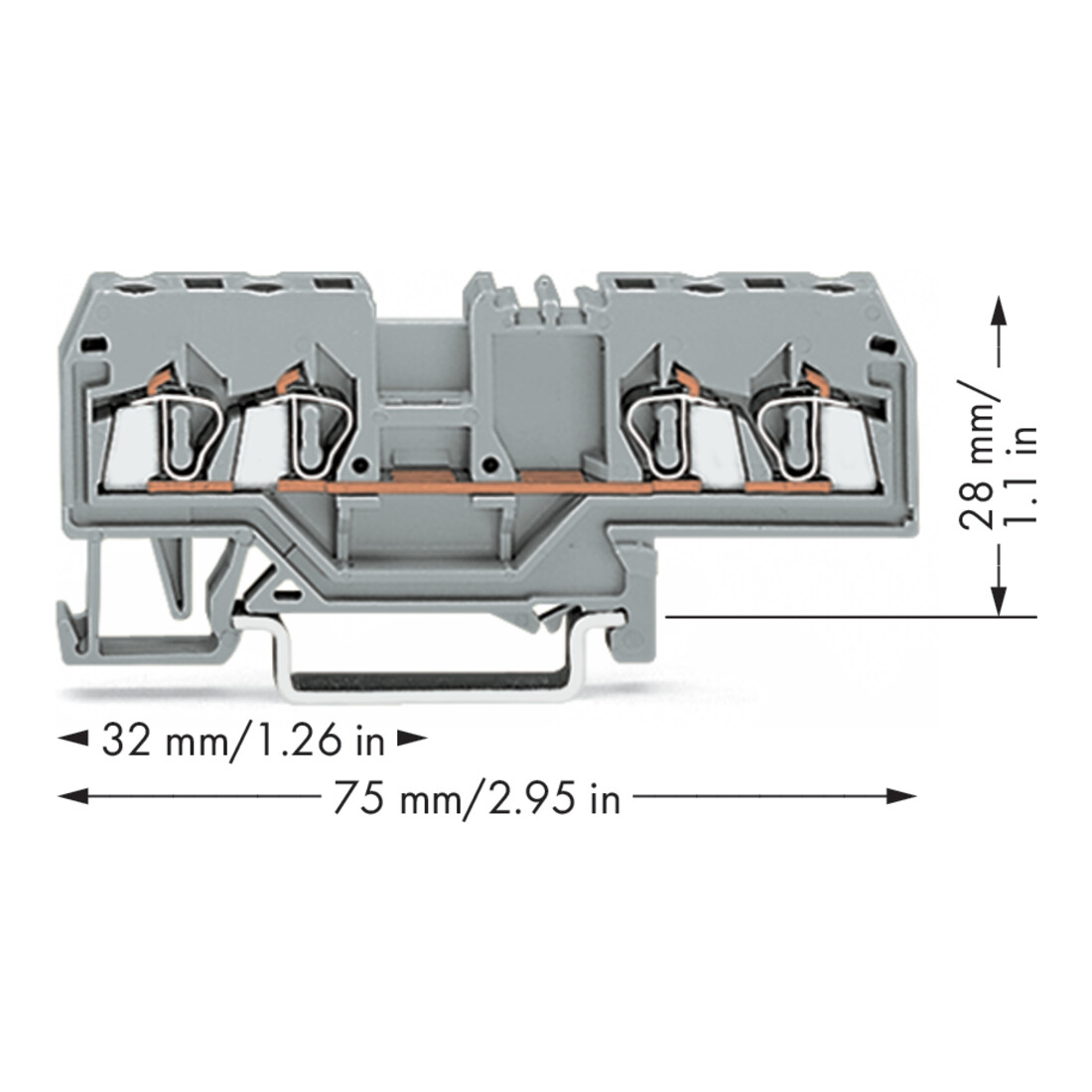 WAGO GmbH& Co. KG Durchgangsklemme 0,08-2,5mmq grau 280-633