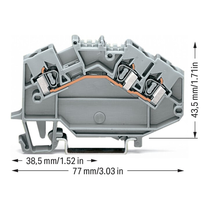 WAGO GmbH& Co. KG Durchgangsklemme 0,08-2,5mmq grau 780-631