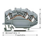 WAGO GmbH& Co. KG Durchgangsklemme 0,08-4mmq grau 781-631-4