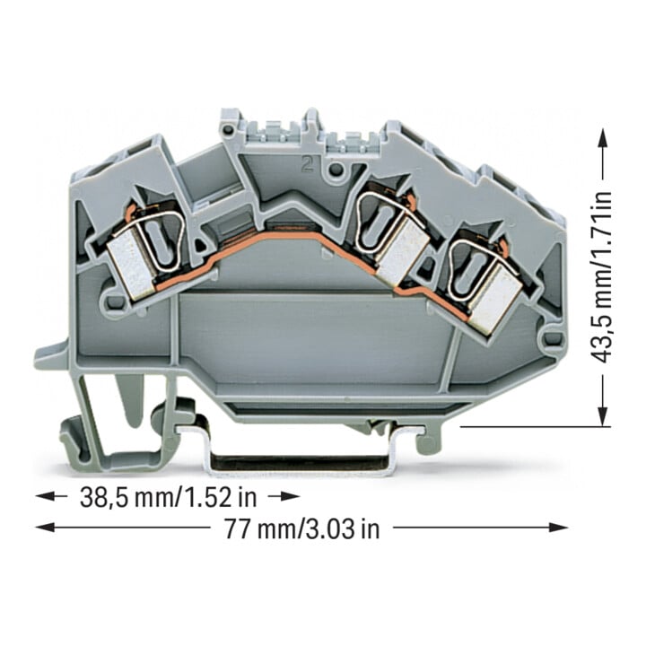 WAGO GmbH& Co. KG Durchgangsklemme 0,08-4mmq grau 781-631