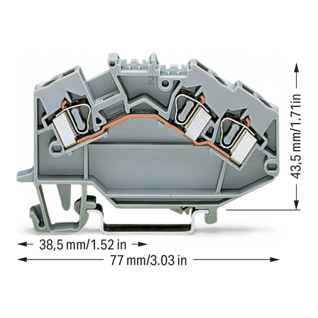 WAGO GmbH& Co. KG Durchgangsklemme 0,08-4mmq grau 781-631