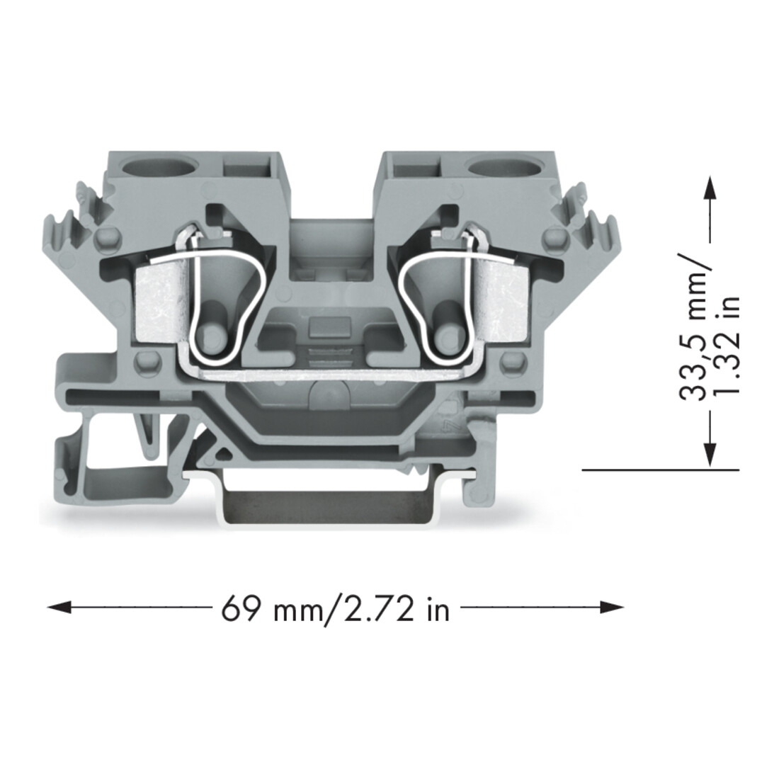 WAGO GmbH& Co. KG Durchgangsklemme 0,2-10mmq grau 284-601
