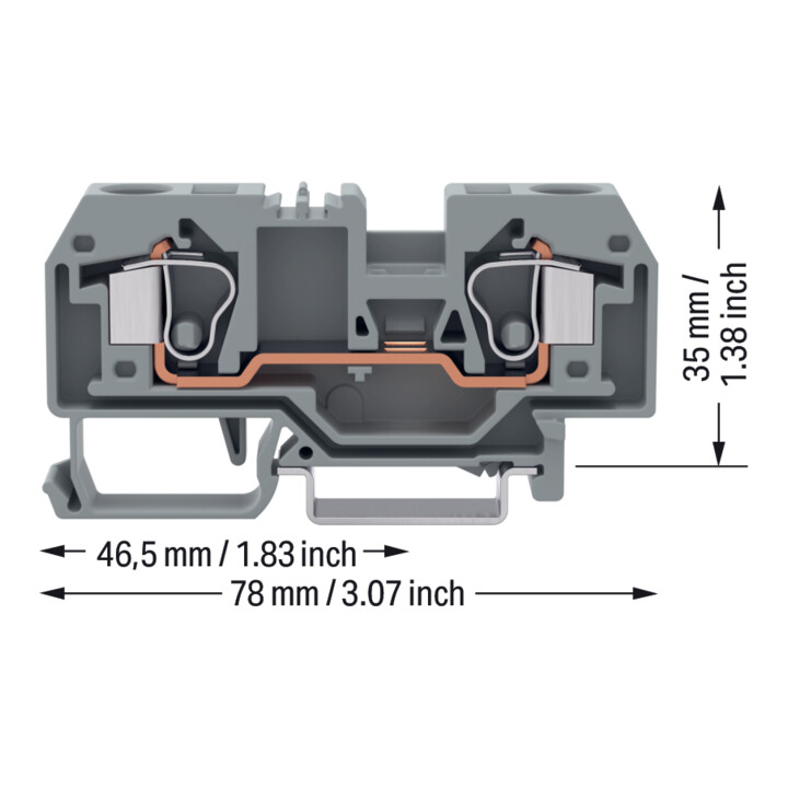 WAGO GmbH& Co. KG Durchgangsklemme 0,2-10mmq grau 284-901