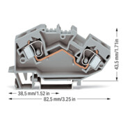 WAGO GmbH& Co. KG Durchgangsklemme 0,2-10mmq grau 784-601-4