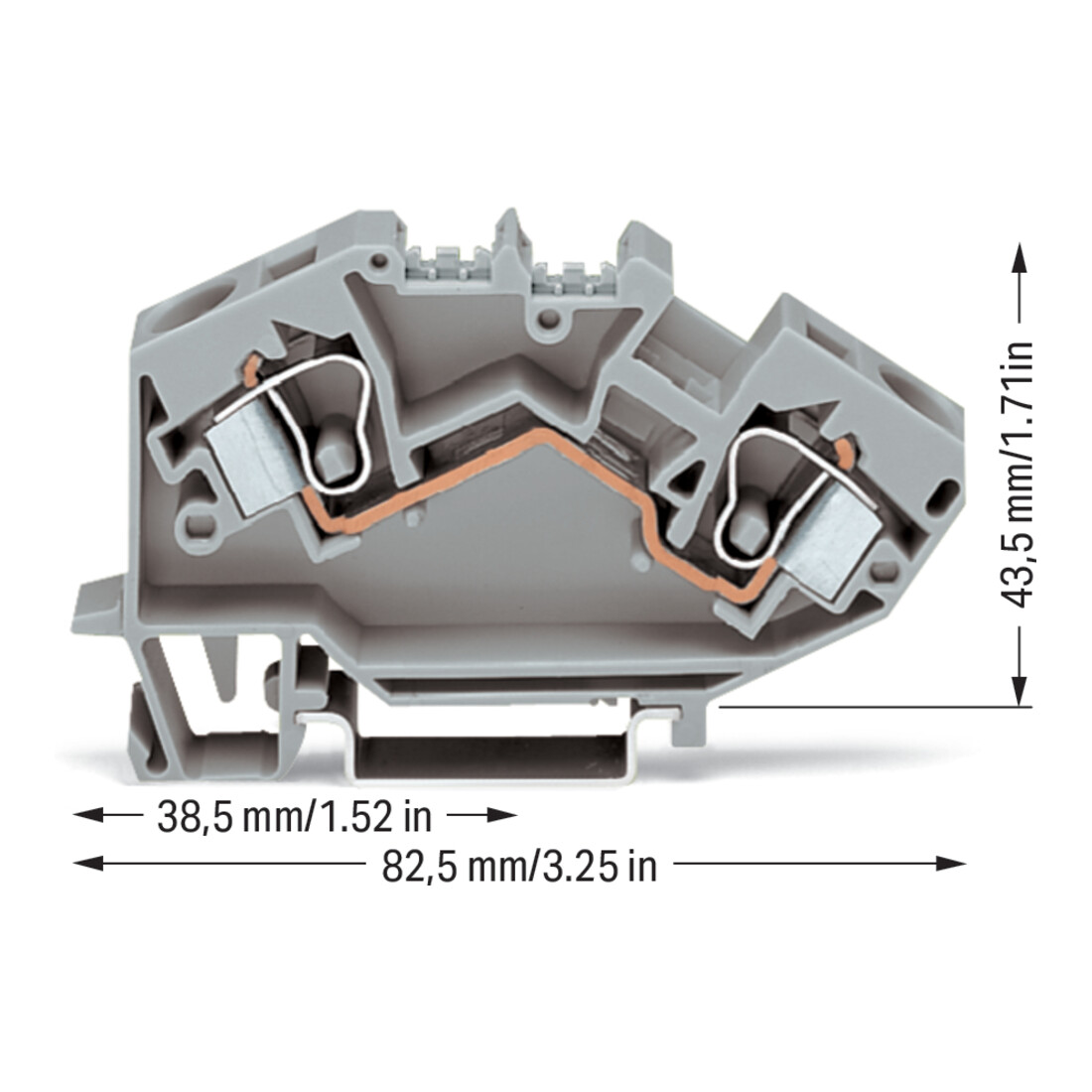 WAGO GmbH& Co. KG Durchgangsklemme 0,2-10mmq grau 784-601