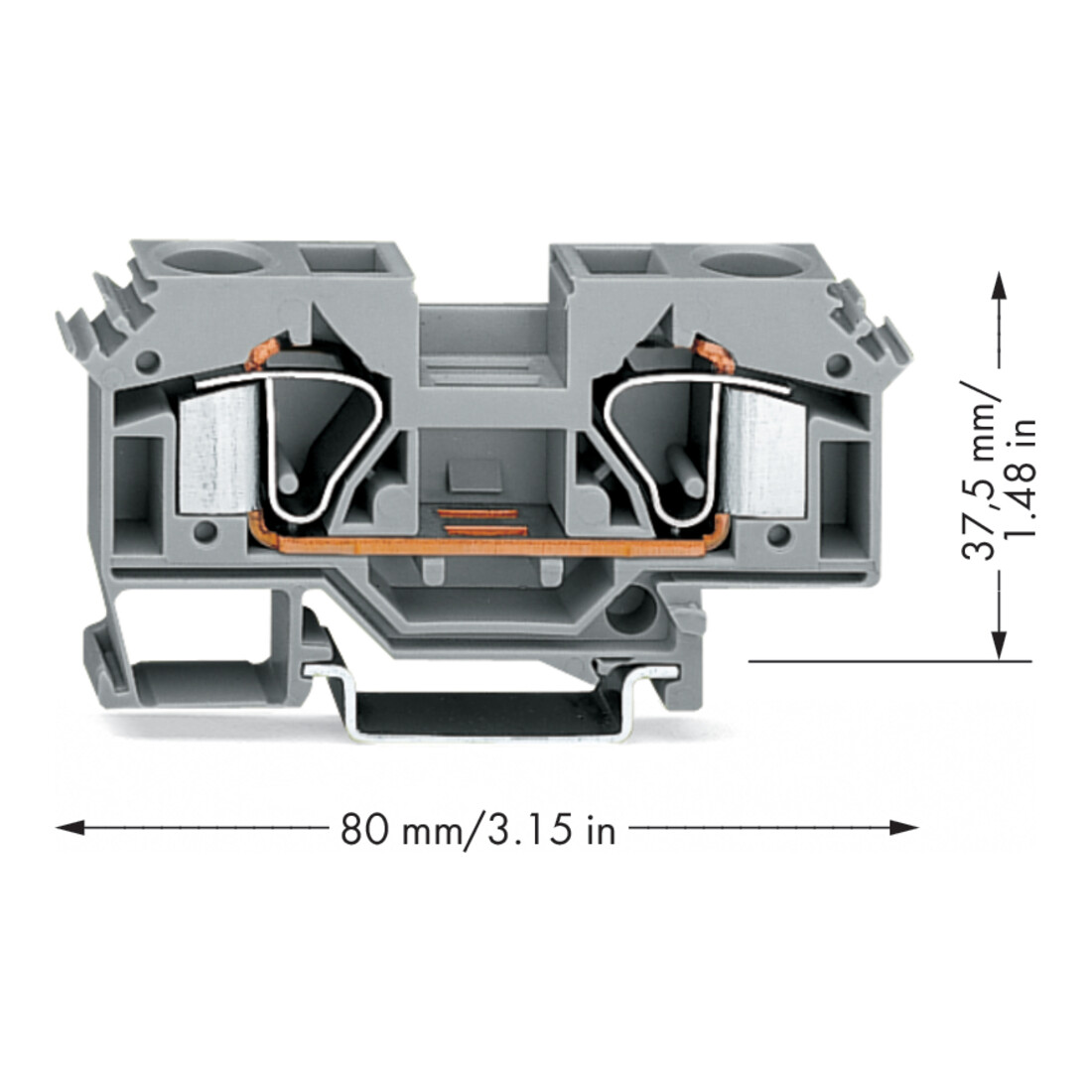 WAGO GmbH& Co. KG Durchgangsklemme 0,2-16mmq grau 283-601
