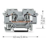 WAGO GmbH& Co. KG Durchgangsklemme 0,2-6mmq grau 282-601-3