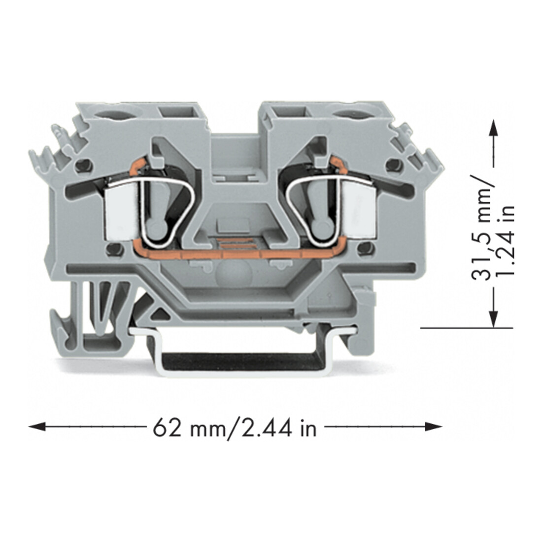 WAGO GmbH& Co. KG Durchgangsklemme 0,2-6mmq grau 282-601