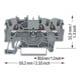 WAGO GmbH& Co. KG Durchgangsklemme 3-Leiter, TS 35 2001-1301