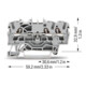 WAGO GmbH& Co. KG Durchgangsklemme 3-Leiter, TS 35 2002-1301