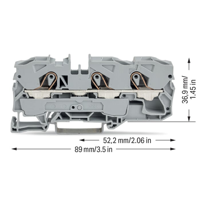 WAGO GmbH& Co. KG Durchgangsklemme 3-Leiter, TS 35 2010-1301