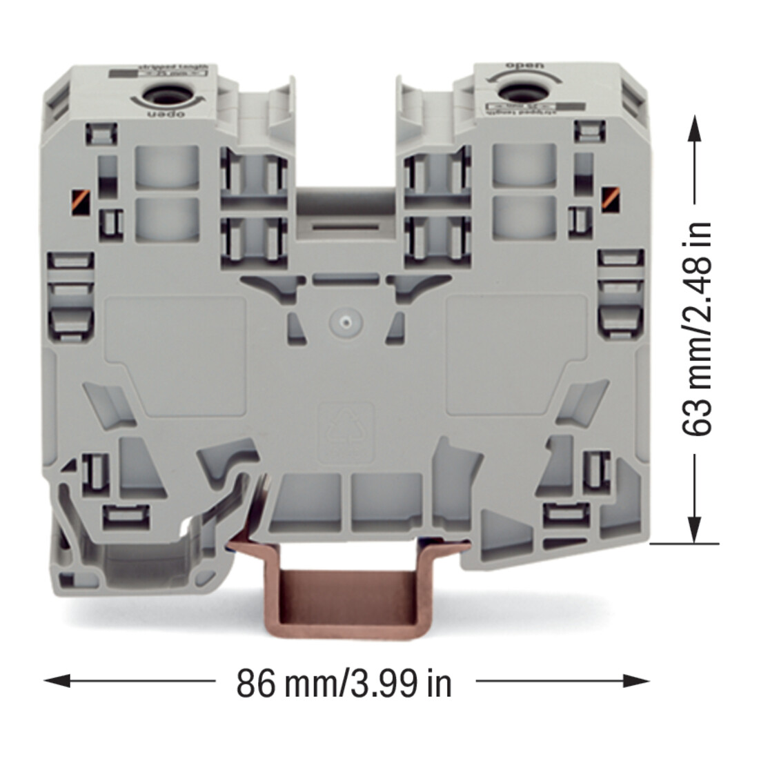 WAGO GmbH& Co. KG Durchgangsklemme 6-35qmm grau 285-135