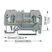 WAGO GmbH& Co. KG Durchgangsklemme gr 0,08-2,5qmm 280-901-4