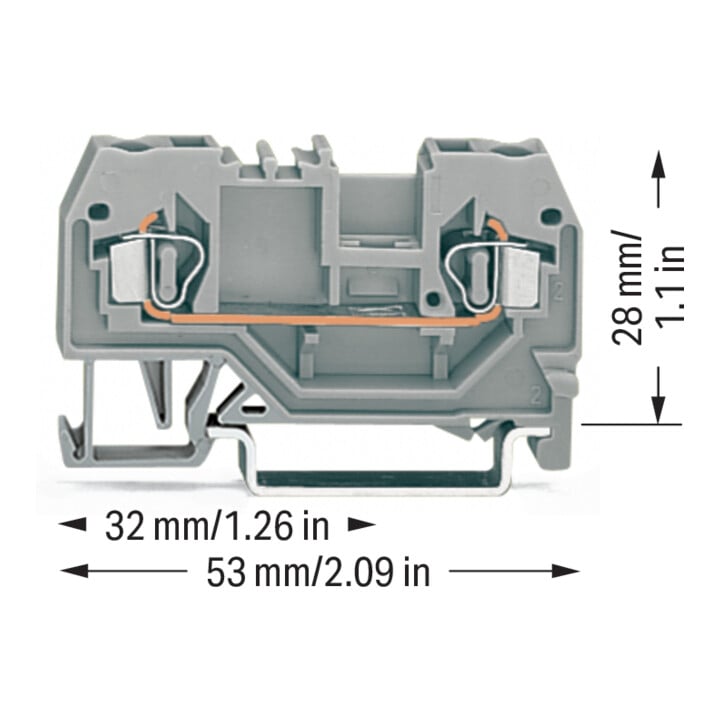 WAGO GmbH& Co. KG Durchgangsklemme gr 0,08-2,5qmm 280-901