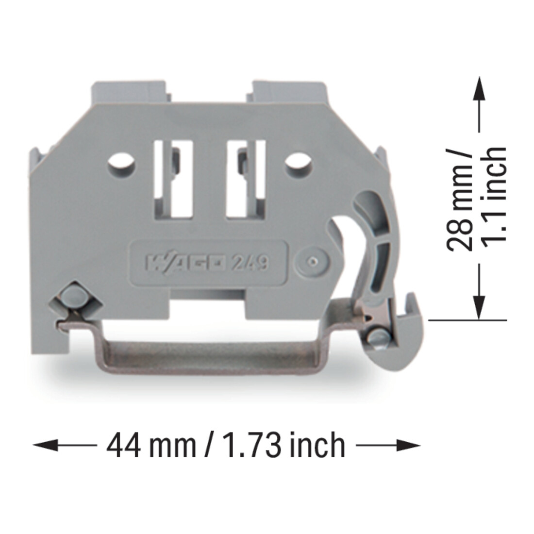 WAGO GmbH& Co. KG Endklammer 6mm breit grau 249-116