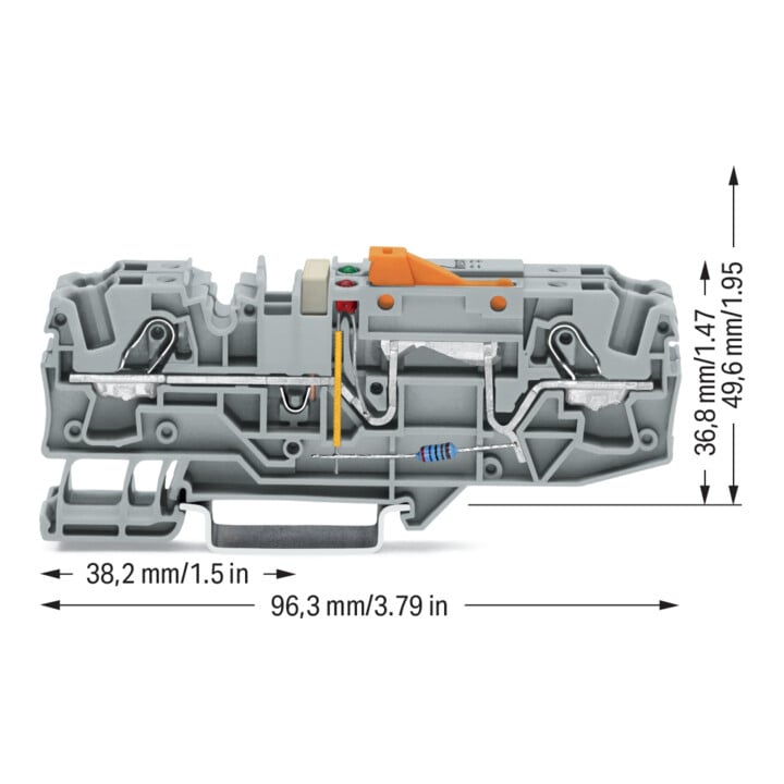 WAGO GmbH& Co. KG Erdleiter-Trennklemme 24V grau 2006-1671/1000-848